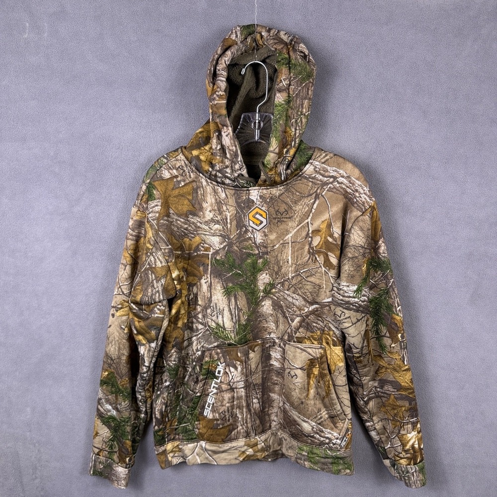 Scentlok Mens Stealth Realtree Camo Fleece Hoodie Men's Medium